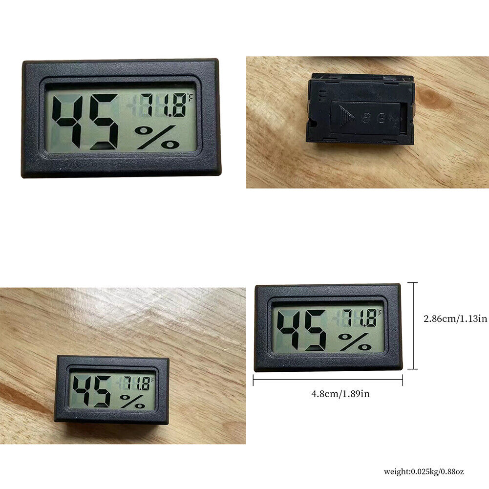 US 3-6 Pack Digital Indoor LCD Temperature Humidity Meter Gauge Thermometer