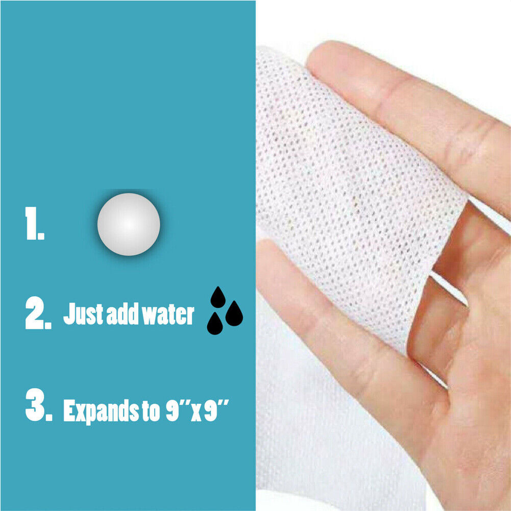 US 200-400Pc Compressed Towel Wet Wipes Tissue Travel Disposable Napkins Camping