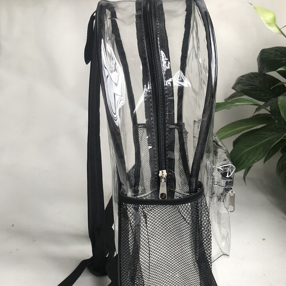 US 2 Pack Heavy Duty Clear Transparent Backpack See Through Book-bag