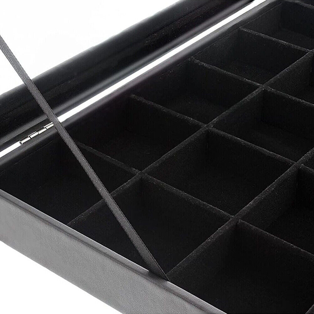 US 1-2 Pc 24-Grid Jewelry Display Tray with Velvet Lining Show Case High Quality