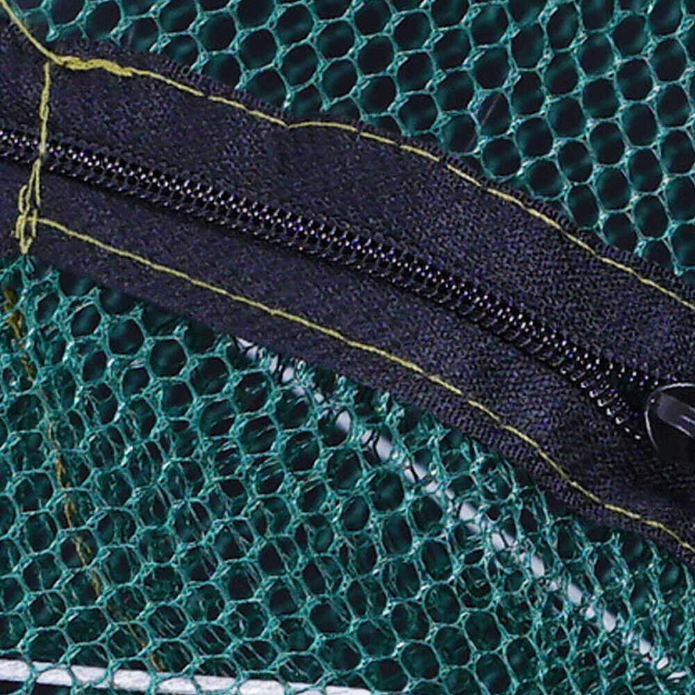 US Fishing Bait Trap Net Fish Cast Cage Crab Minnow Crawdad Shrimp Foldable