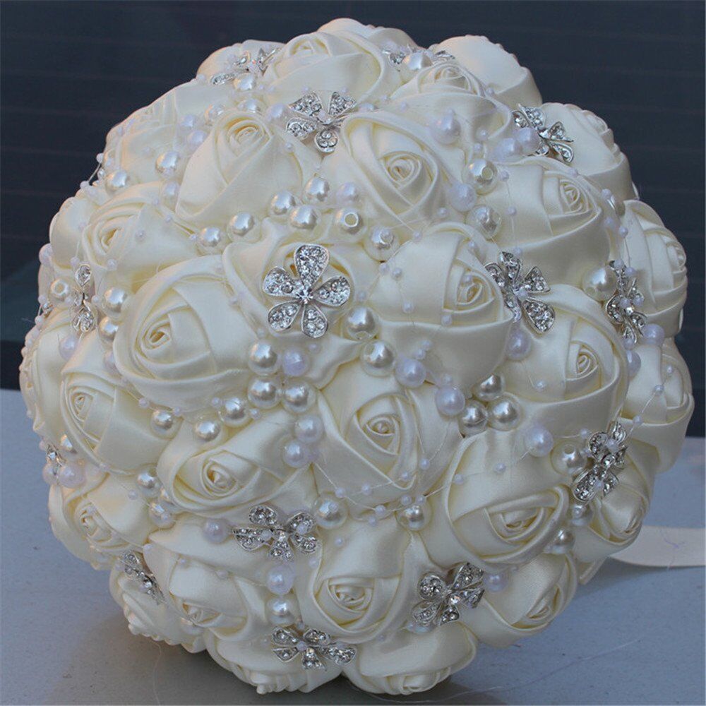 Wedding Bouquet Bridal Brooch Bouquets Bridesmaid Bouquet Diamond Pearl Ribbon