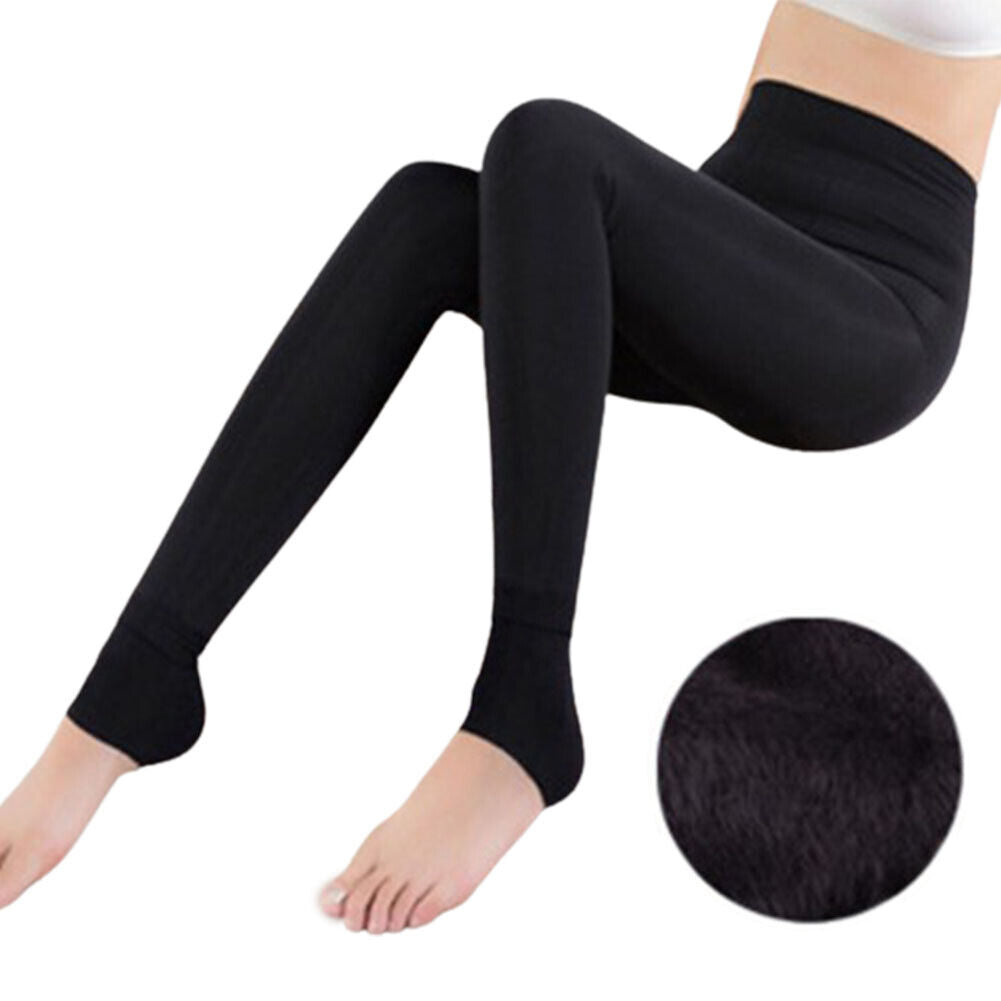 US 2-4 Pc Women High Waist Winter Warm Thick Fleece Lined Stretch Pants Leggings