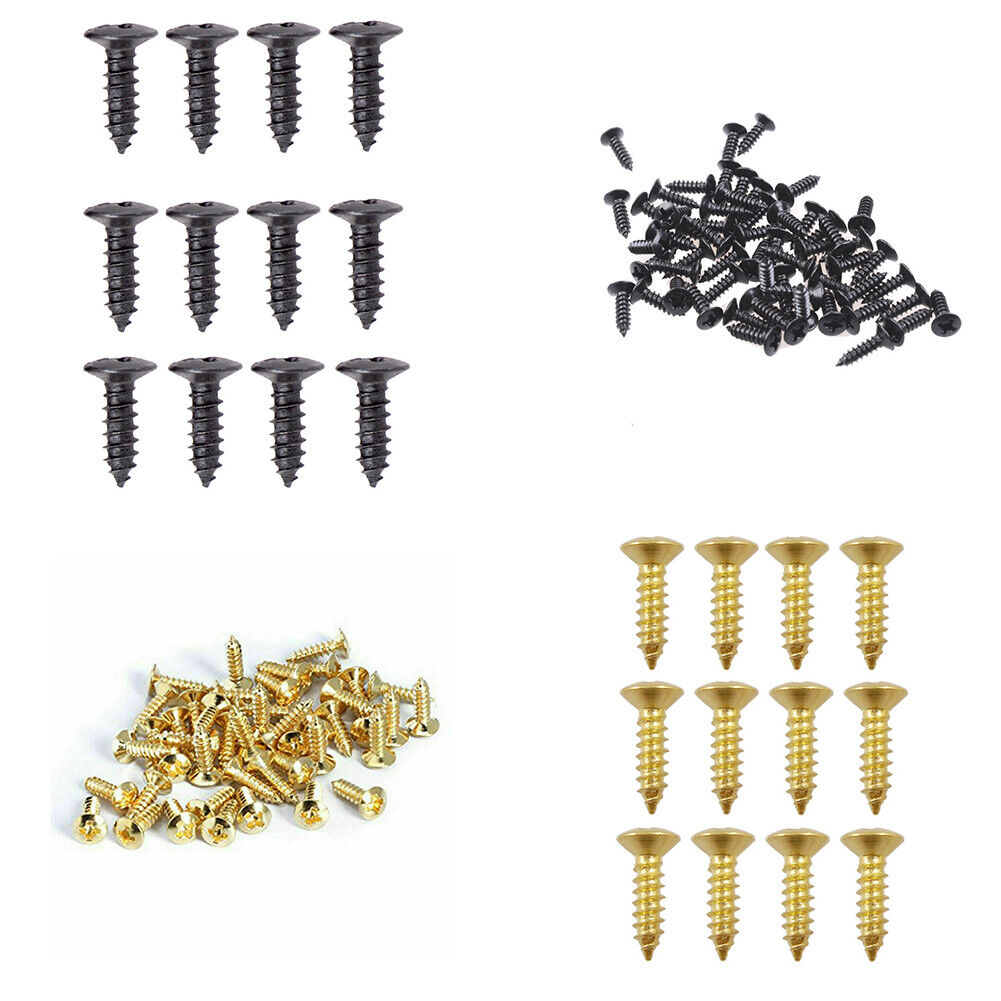 US 100-200 Pack Guitar Pickguard Screws for Strat Tele Electric Guitar Bass Gold