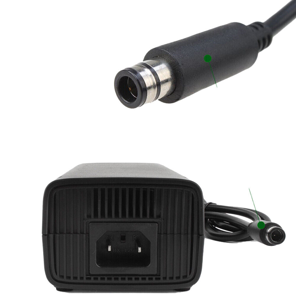 US Microsoft Xbox 360 SLIM AC Power Supply Brick Charger Adapter Cable Cord