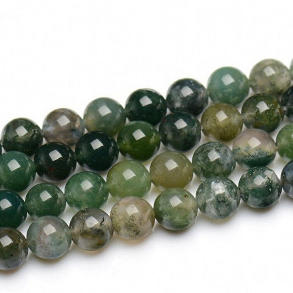 US 6/8/10mm Natural Stone Rhyolite Jasper Beads Round Spacer Beads Jewelry DIY