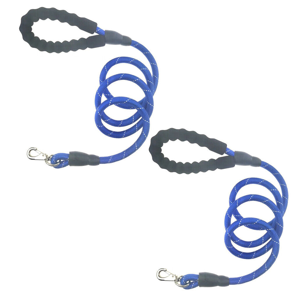 US 2-4 Pcs Heavy Duty Dog Leash Reflective Nylon Comfortable Soft Padded Handle