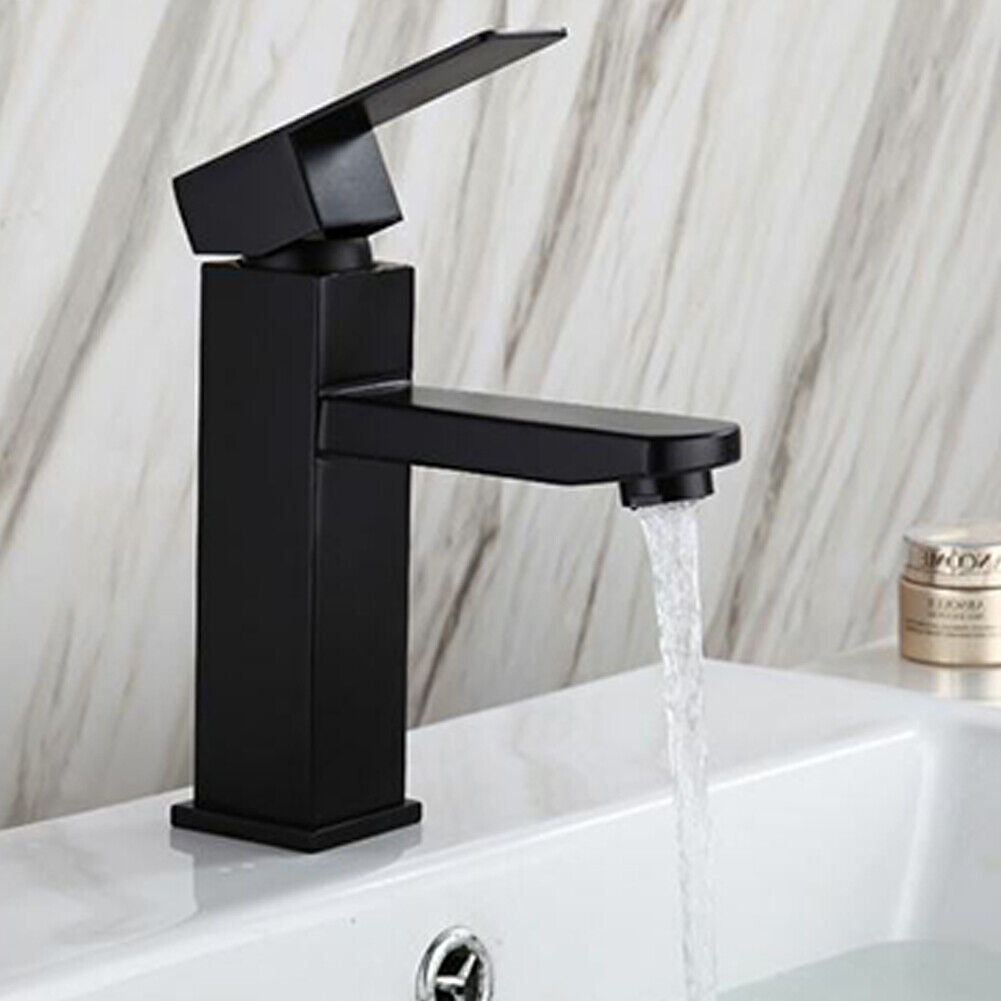 US 1-2 Pc Bathroom Sink Faucet Single Handle One Hole Commercial Lavatory Vanity