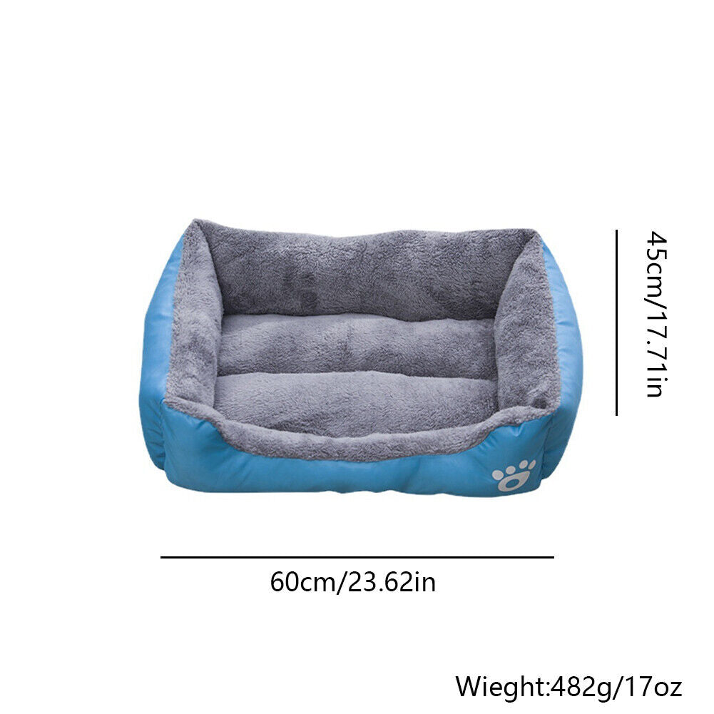 US Washable Pet Dog Cat Bed Puppy Cushion House Pet Soft Warm Kennel Mat Blanke
