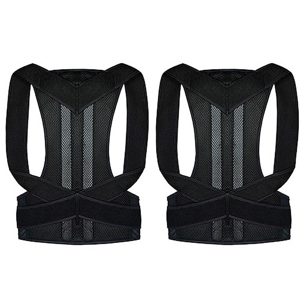 US Men Adjustable Shoulder Brace Posture Corrector Belt Posture Low Back Support