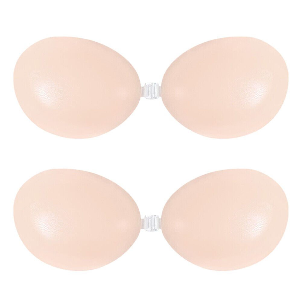 US 1-2 Pack Silicone Self-Adhesive Stick On Gel Push Up Strapless Invisible Bras