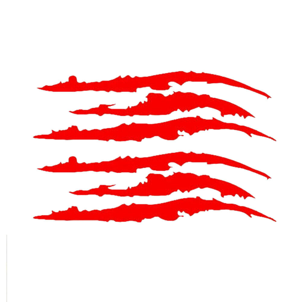 US 2-4Pc Monster Claw Mark Scratch Car Headlight Sticker Stripe Reflective Decal