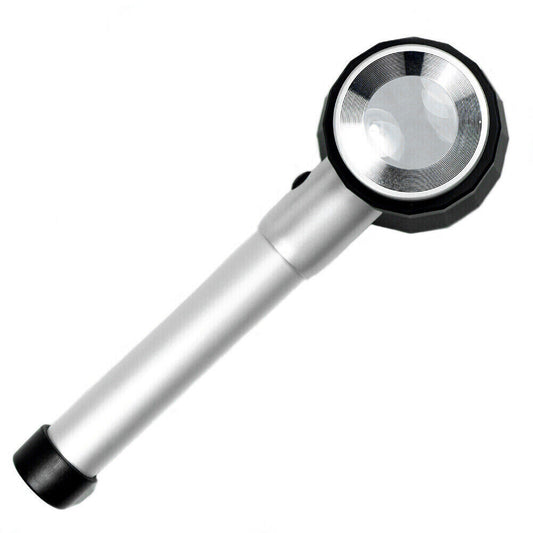 US 1-2 Pc 10X Optical glass Magnifier LED Lighted Jeweler loupe with Measure Sca
