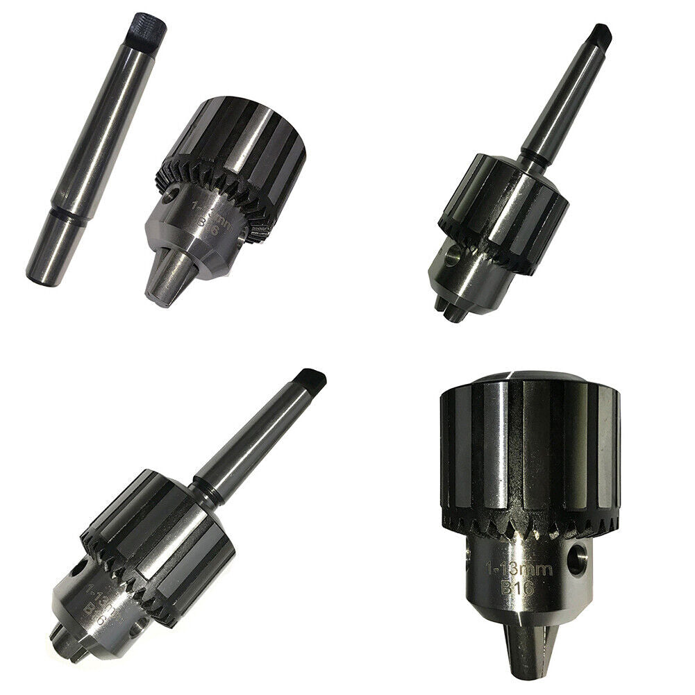 US Woodworking 1/2 Inch Diameter Drill Chuck with 2 Morse Taper Mount Mini Metal