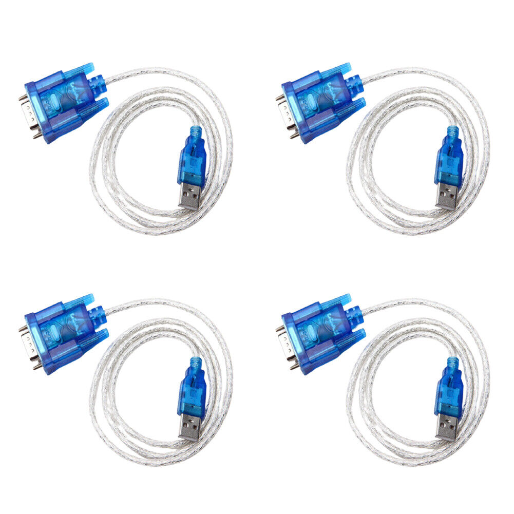 US 2-4 Pcs DB9 RS232 Serial To USB 2.0 Converter 9 Pin Adapter Cable Android Mac