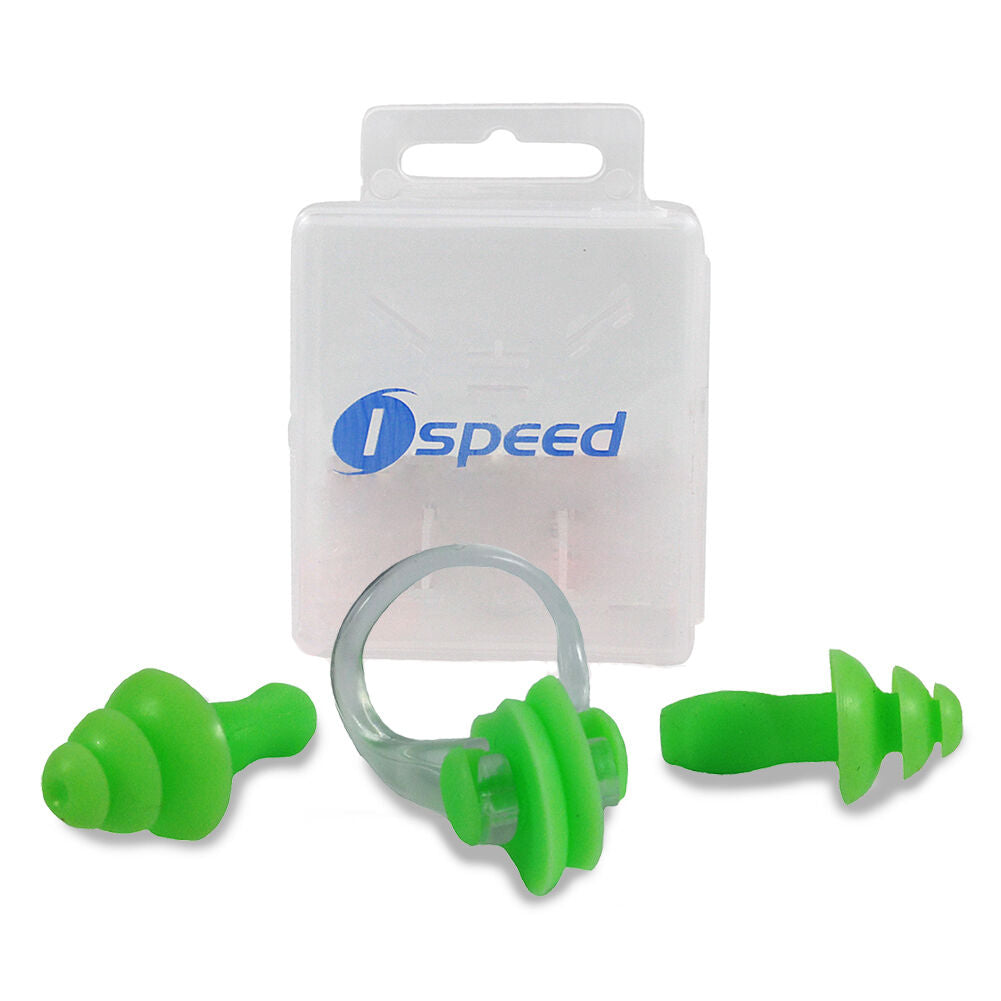 Ispeed Silicone Ear Plugs & Nose Clip Set