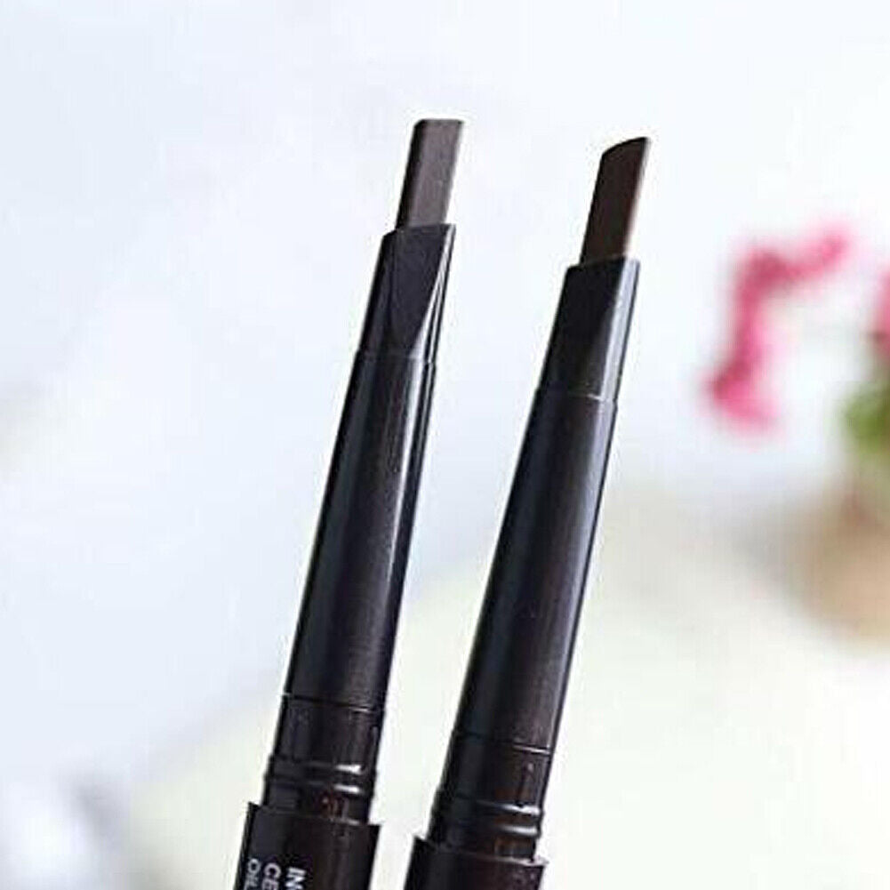 US 4-8 Pack Waterproof Eyebrow Pencil Retractable Slant Tip Brush Double-ends