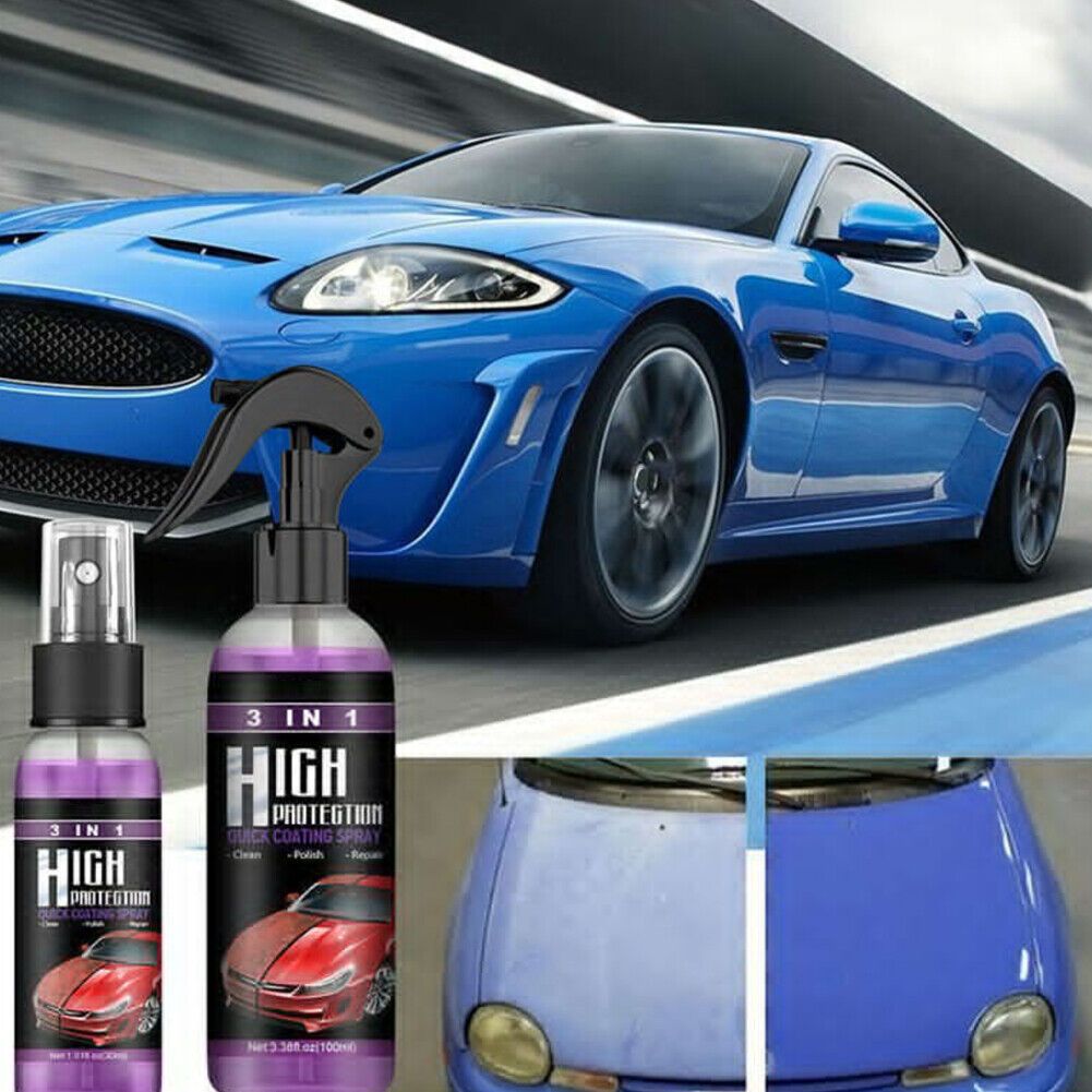 US 3 in 1 High Protection Quick Hydrophobic Car Coat Ceramic Coating Spray 100ML
