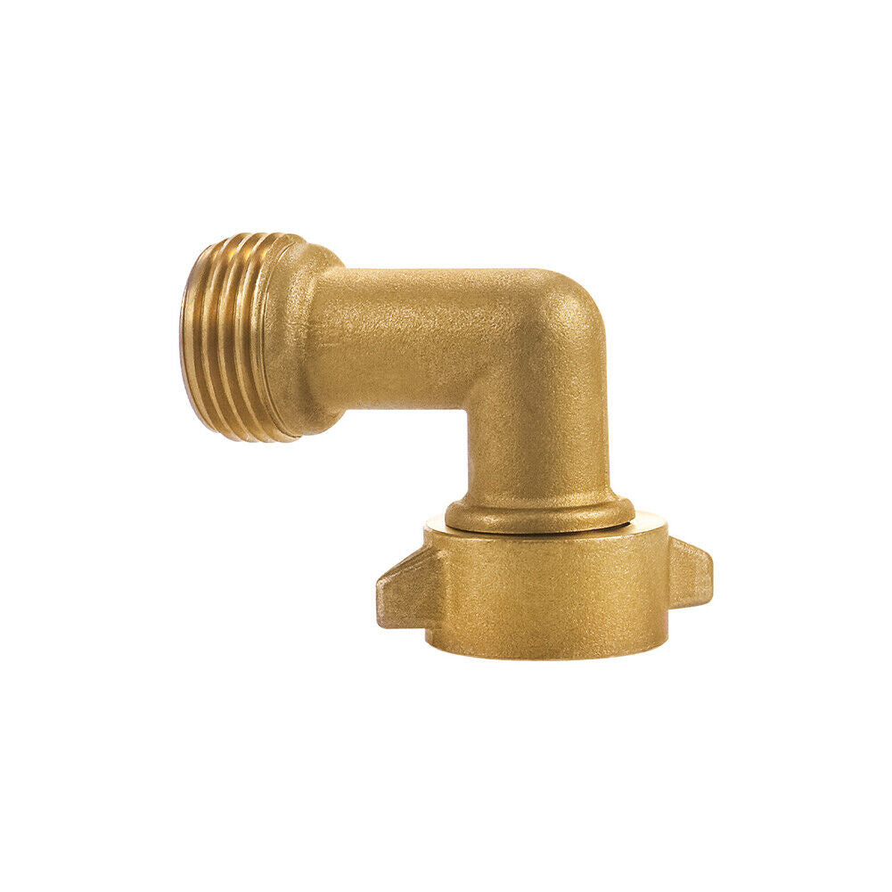 US 2Pc 90 Degree Garden Hose Elbow adapter- Solid Brass Fittings RV