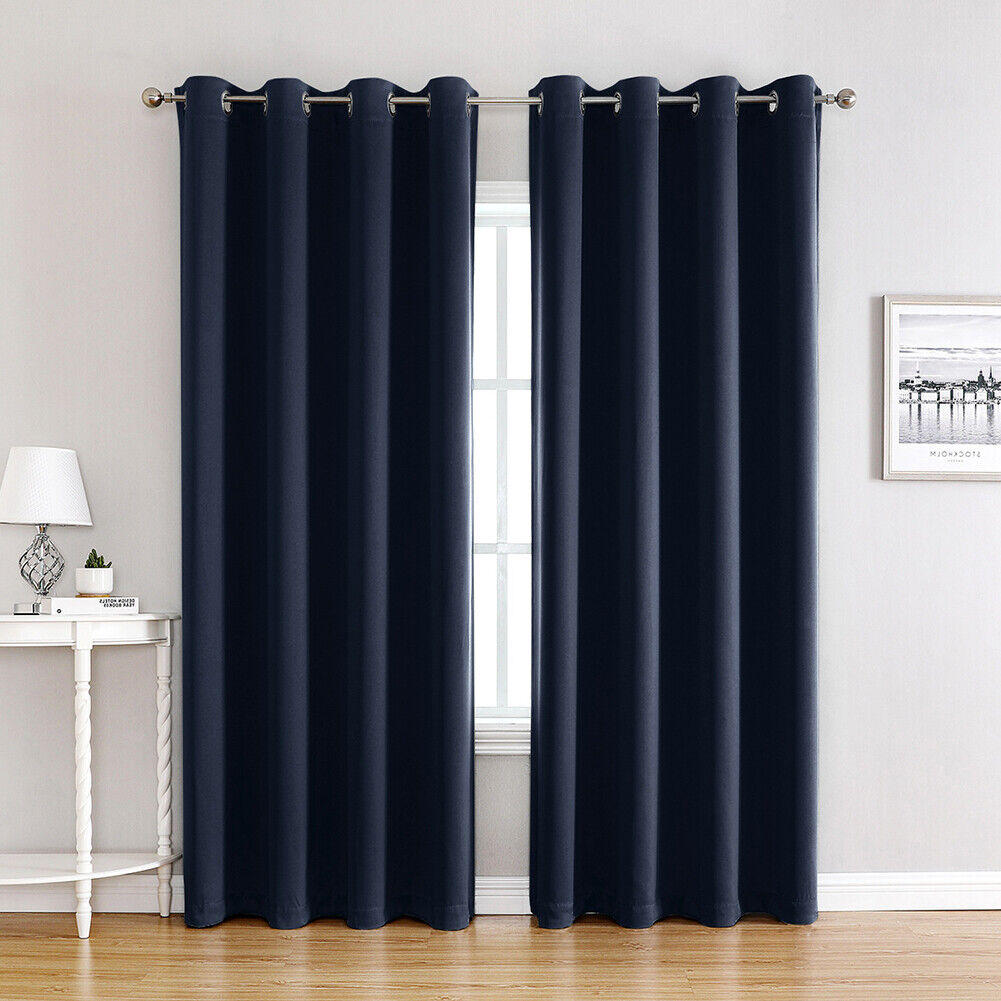 US Darkening Curtains Set 1 Panel Thermal Blackout Room Bedsure Bedding 52 x 84"