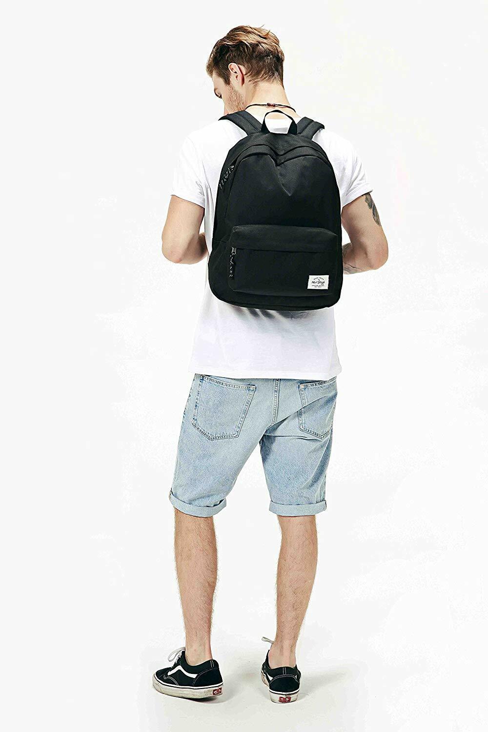 SIMPLAY Classic School Backpack Bookbag, 17"x12.5"x5",Assorted Colors and Prints