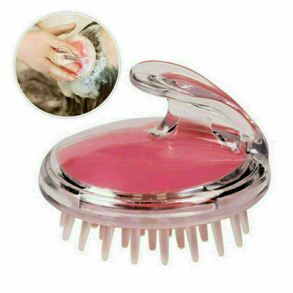 US 2-4 Pcs Silicone Scalp Massager Shampoo Brush Head Comb Bristle Hair Scrubber