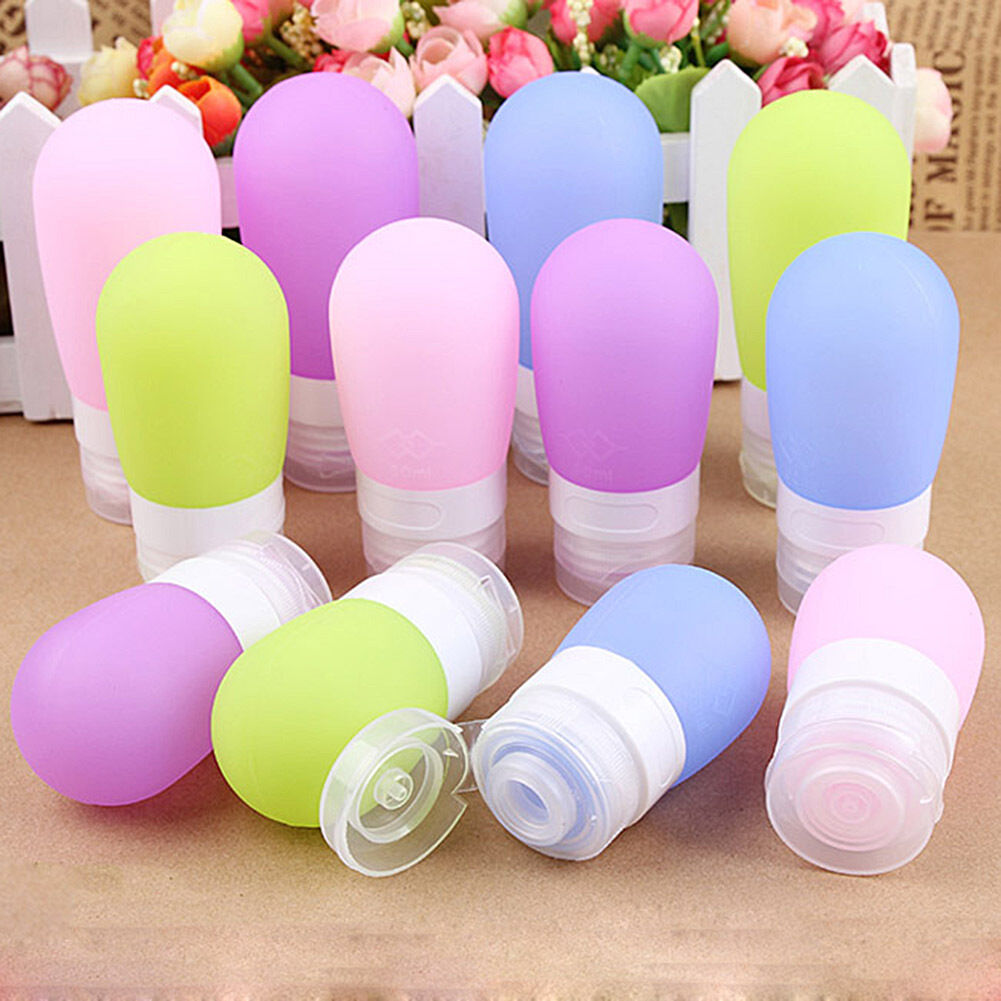 Magik Squeezable & Refillable Silicone Travel Bottles Containers 2.7 oz / 80 ml