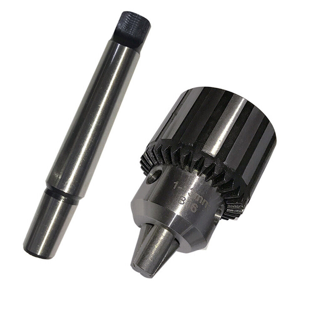 US Woodworking 1/2 Inch Diameter Drill Chuck with 2 Morse Taper Mount Mini Metal