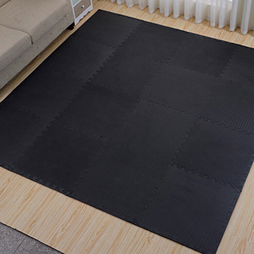 US 10 Pack EVA Foam Exercise Floor Mat Gym Flooring Fitness Yoga Workout 24"x24"