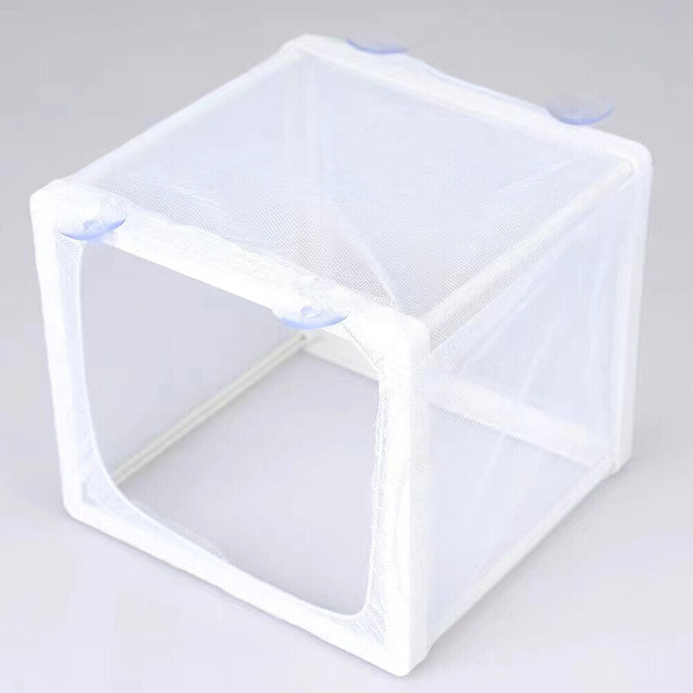 US 1-2 Pc Fish Tank Aquarium Guppy Breeding Breeder Baby Gauze Trap Box Isolator