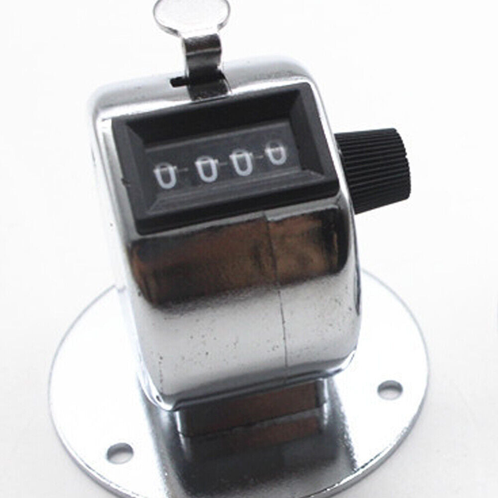 Us 1-2 Pcs 4 Digit Number Dual Clicker Golf Hand Tally Counter metal case base
