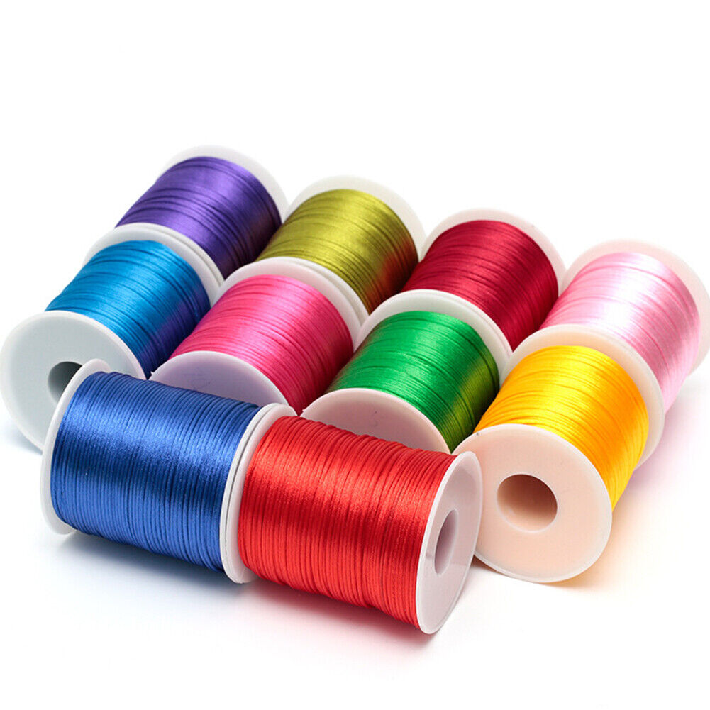 US 1-2 Pc Satin Rattail Cord Nylon Cord Silky Trim Beading String Sewing Project