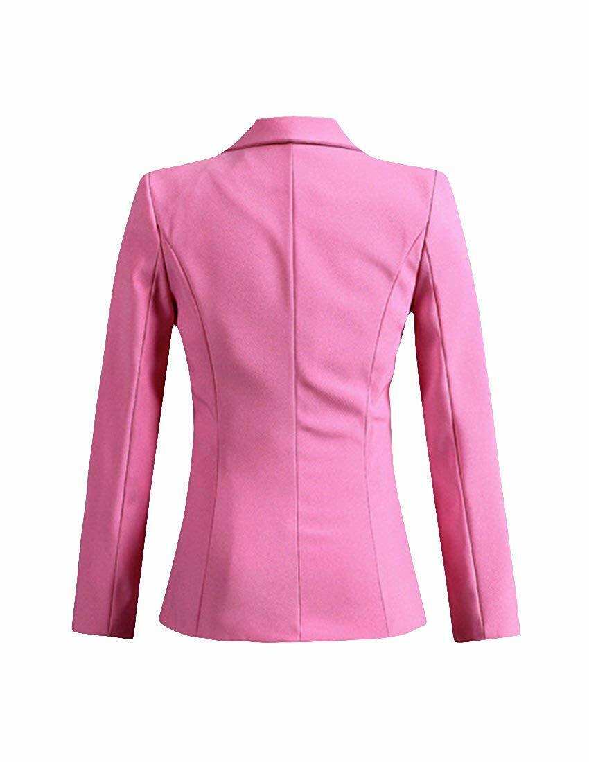MFrannie Women Notch Lapel One Button Lined Slim Fit Blazer Jacket