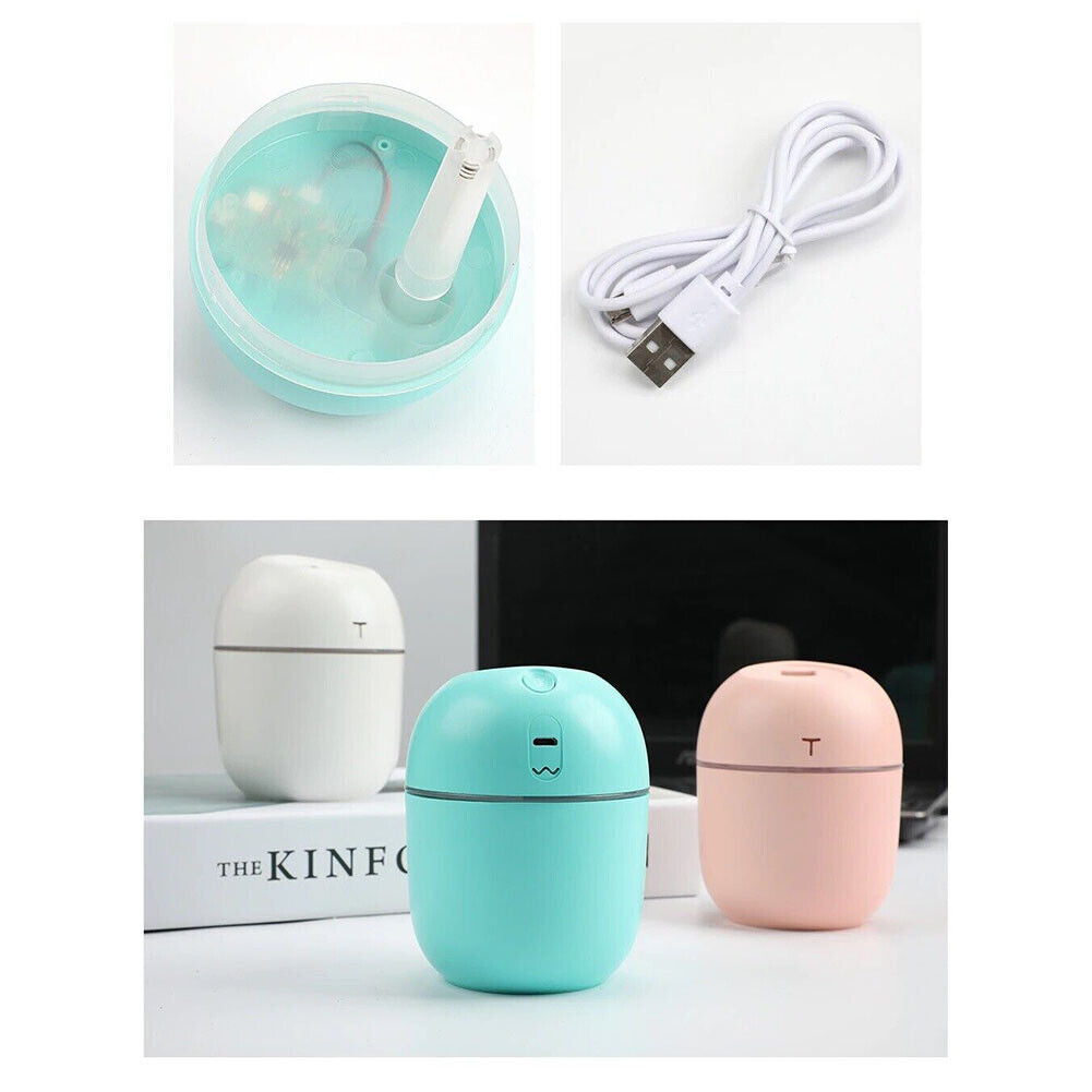 US 3-6 Pack Mini Air Humidifier 220ML Aroma Essential Oil Diffuser USB LED Mist