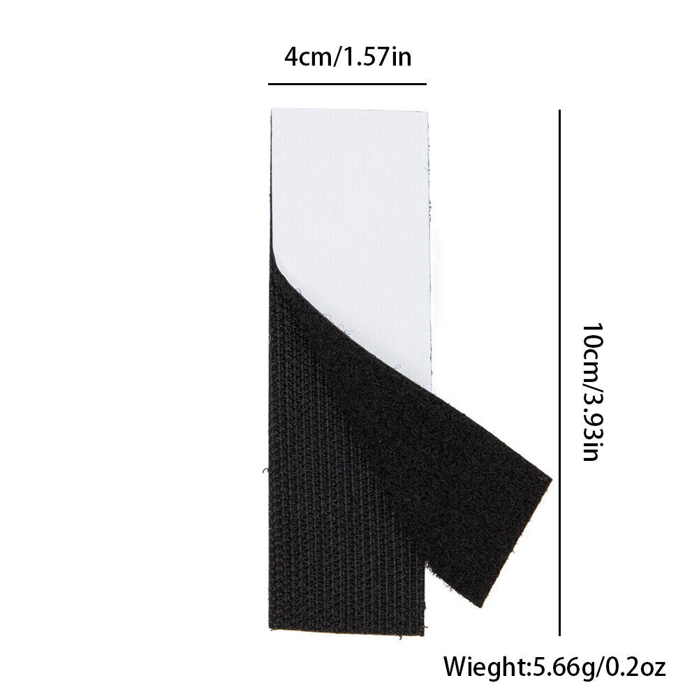 US 40-80 Pack Hook and Loop Strips with Adhesive, 1.2 x 4 Inches Black