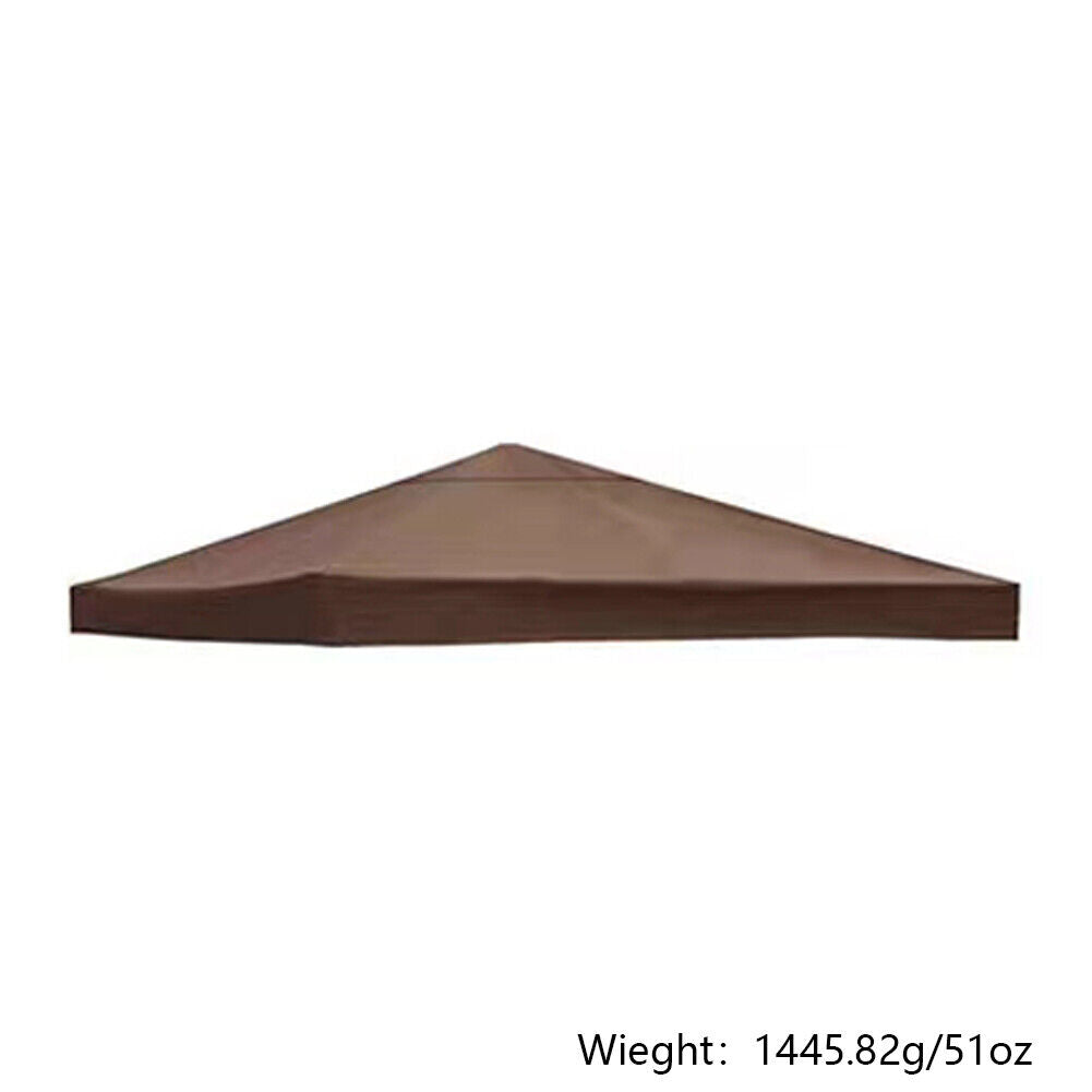 US 10'x10' Waterproof Gazebo 1 2Tier Top Replacement Canopy UV Sunshade Cover