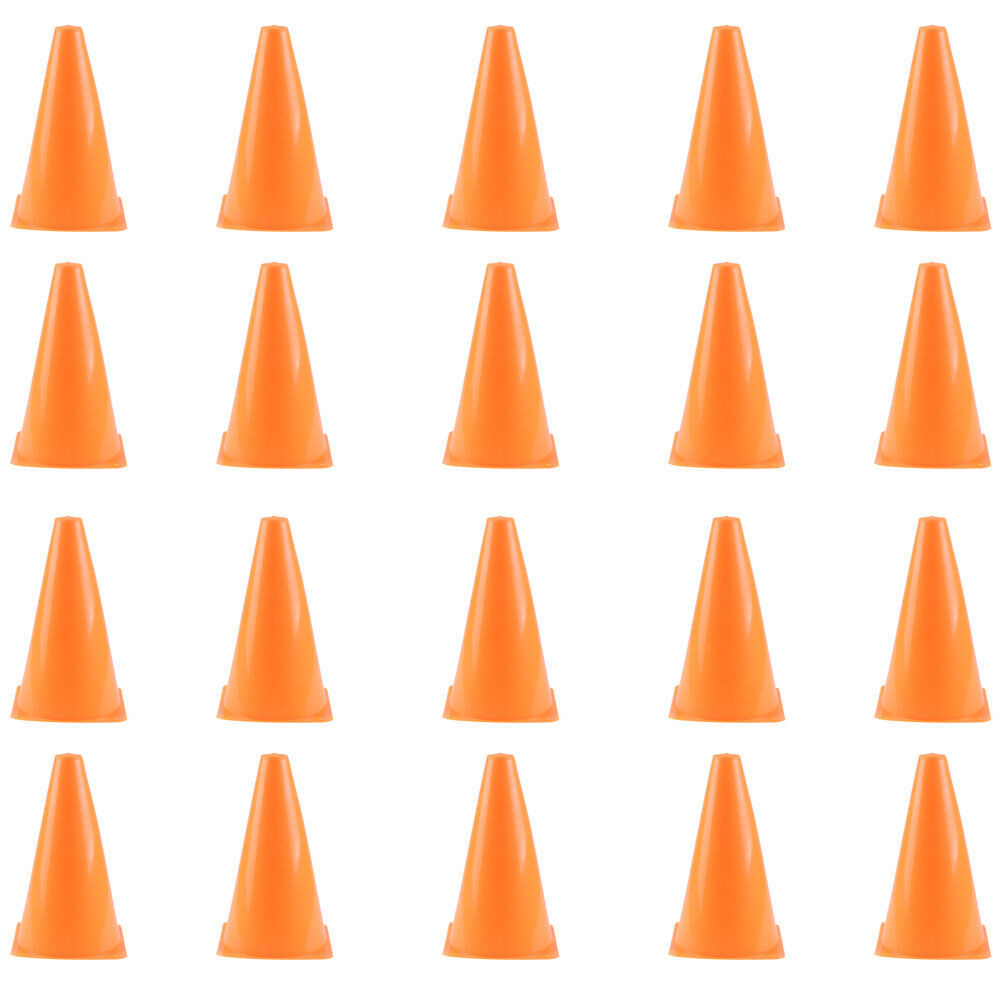 US 20-40 Pcs 9" Inch Orange Cones Sports Soccer Agility Training Equipment