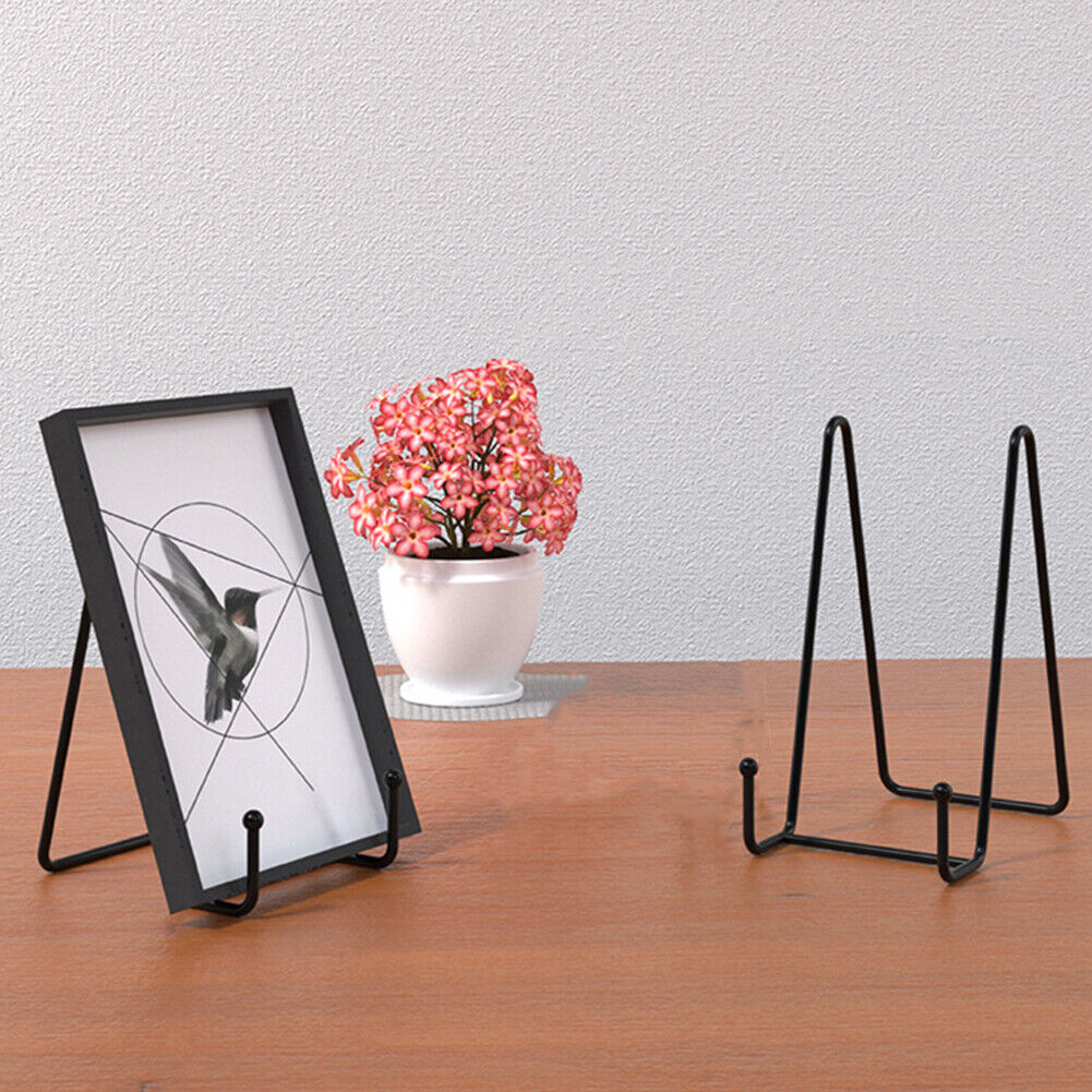 US 4-8 Pcs Metal Frame Holder Display Stands for Picture，Plate，Book，Photo Easel