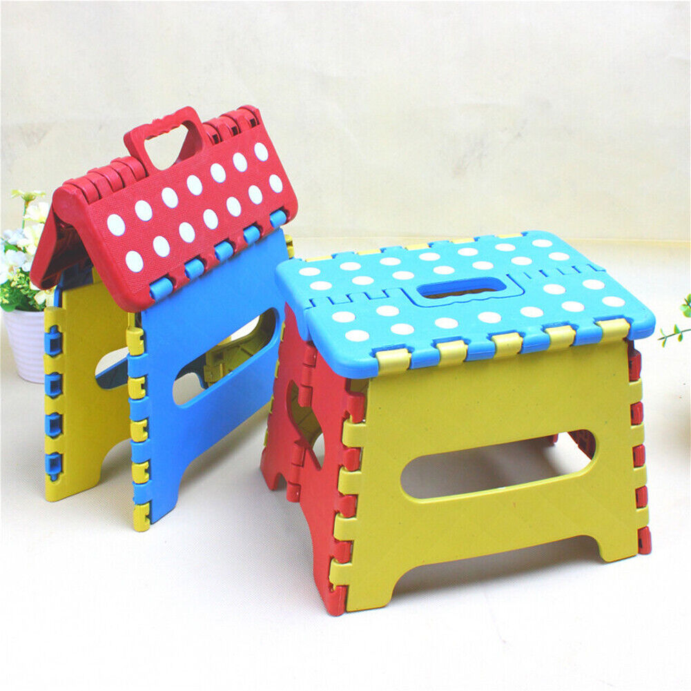 US 2-4 Pack Collapsible Folding Stool Anti-Slip Lightweight Kitchen Foot Step 7"