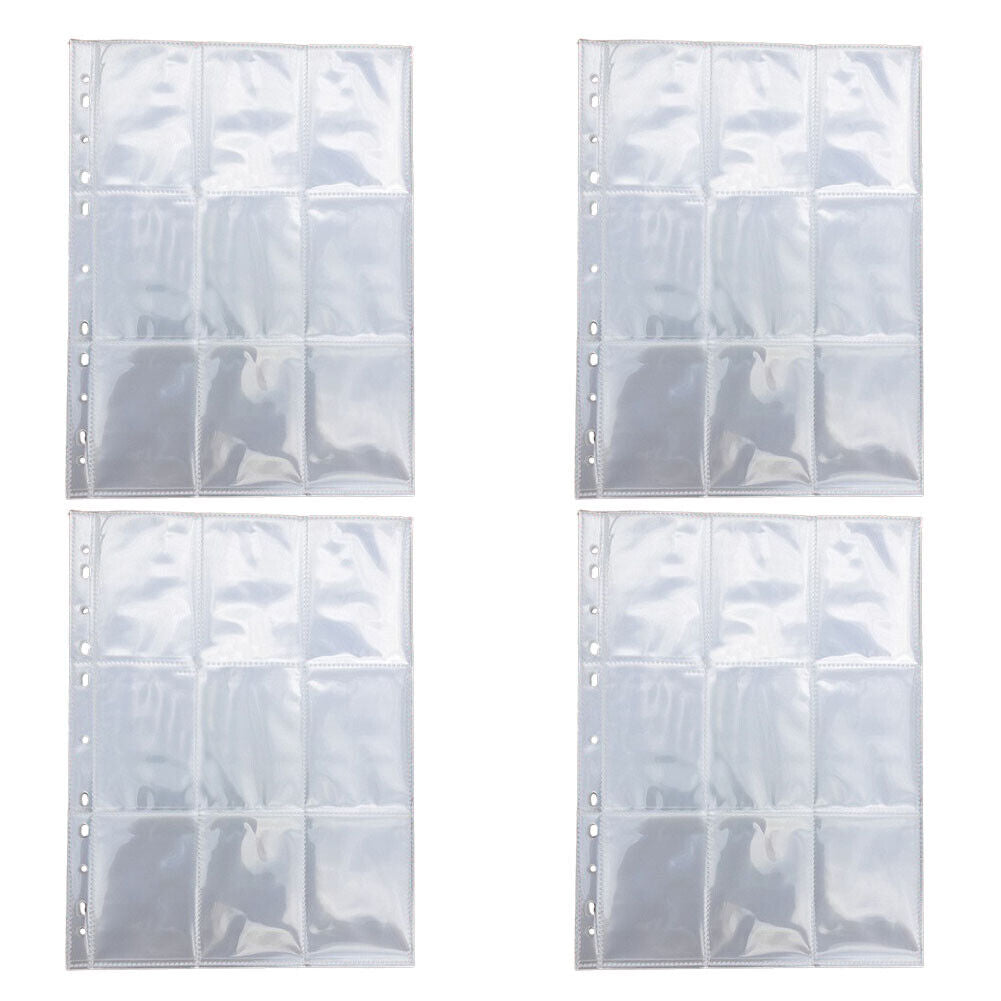 US Trading Card Album Binder Protector Pages Sleeves 18 Pocket X 30 Sheets Baseb