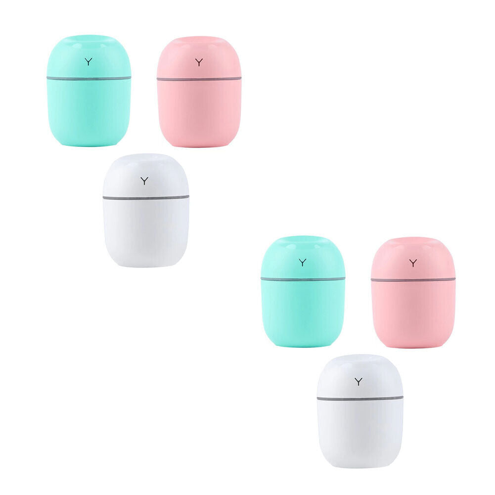 US 3-6 Pack Mini Air Humidifier 220ML Aroma Essential Oil Diffuser USB LED Mist