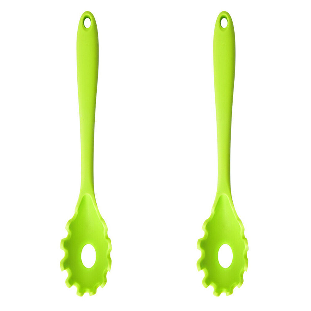 US 1-2 Pack Silicone Pasta Fork Heat Resistant Noodle Spaghetti Server Spoon