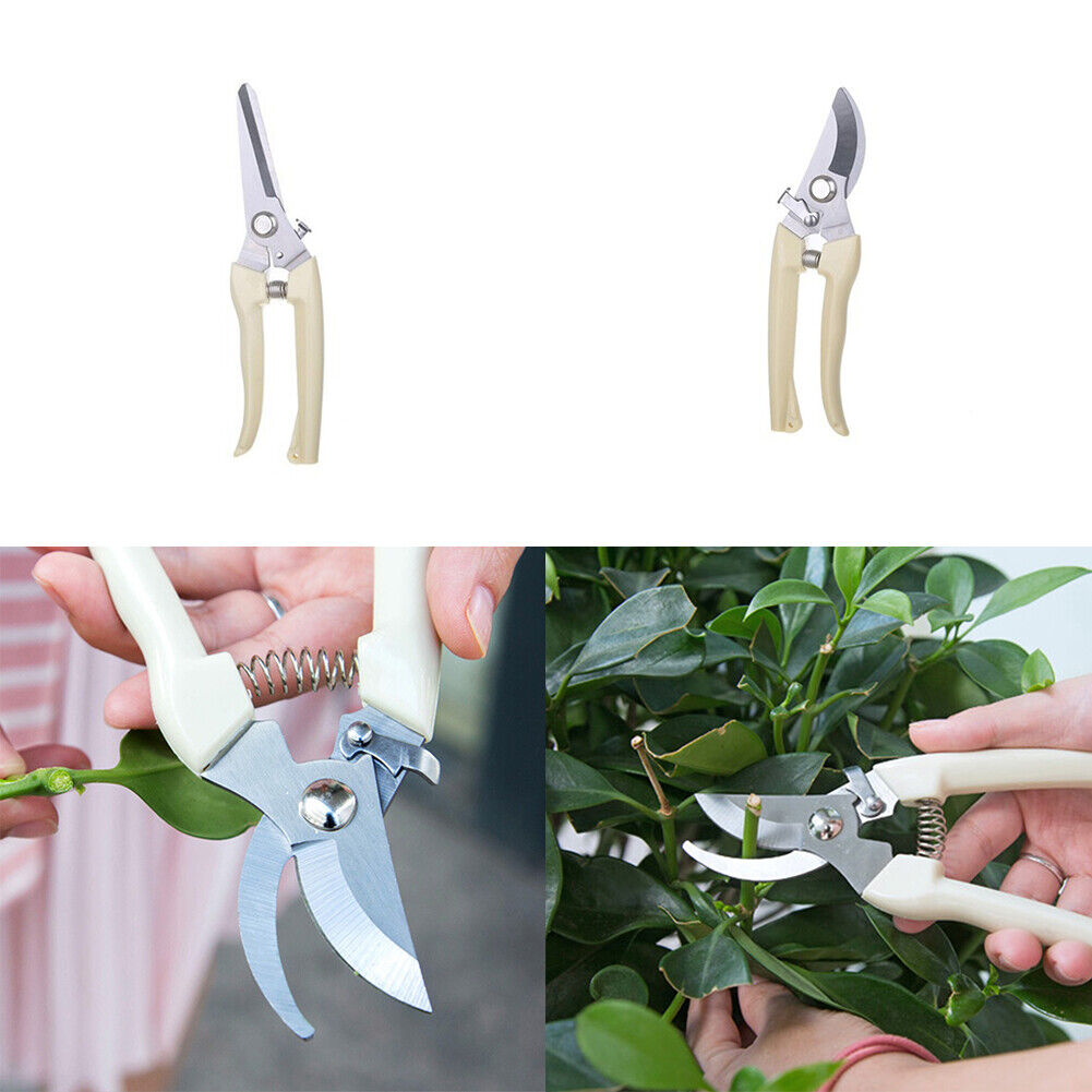 US 1-2 Set of 2 Pcs Garden Pruning Shears Bypass Pruner Straight Blade Scissors