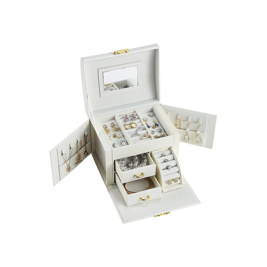 US Large Box Layers Jewelry Organizer Case Portable Travel Lockable Gift Fashion