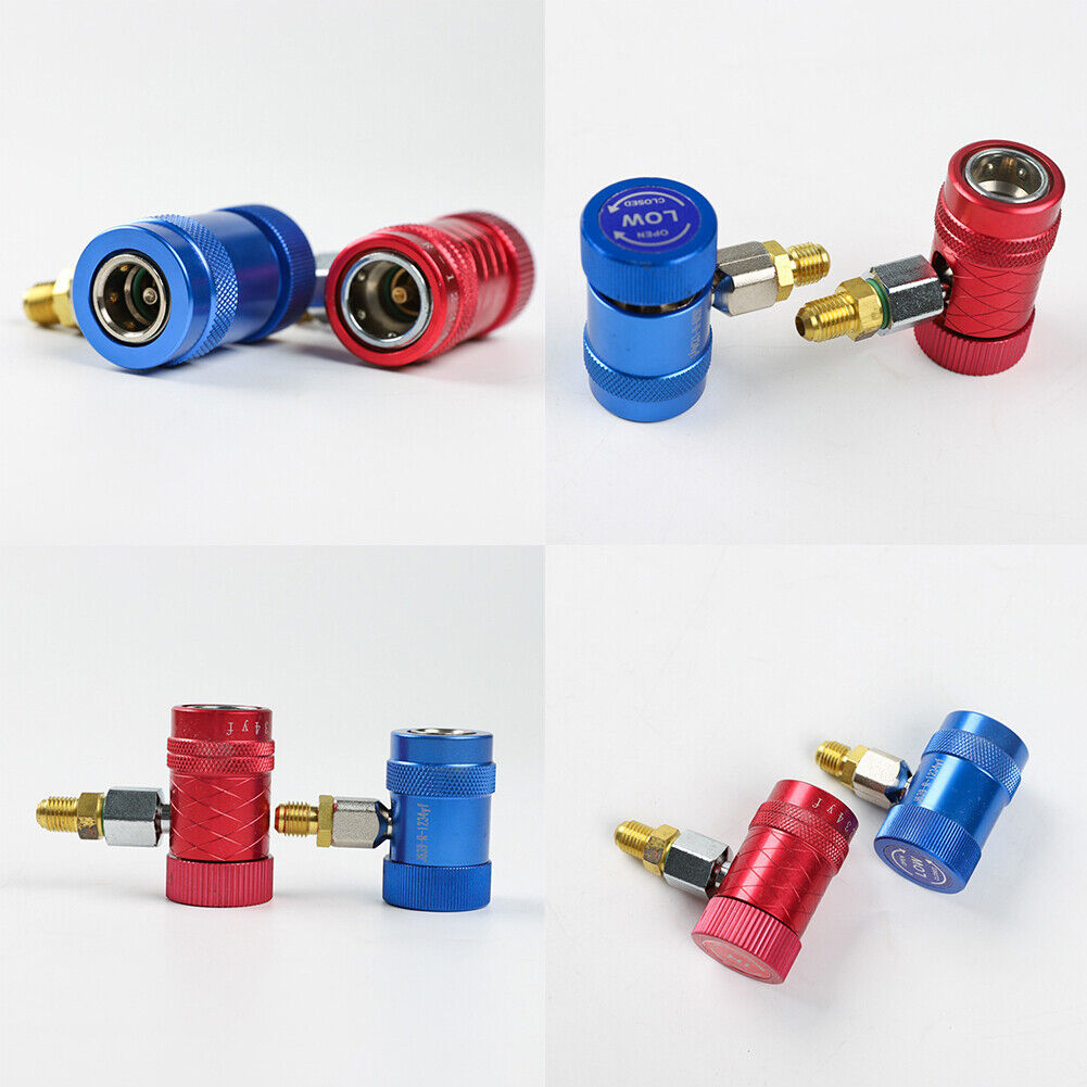 US R1234yf Quick Connector Adapter Coupler Auto A/C Manifold Gauge Set Low/High