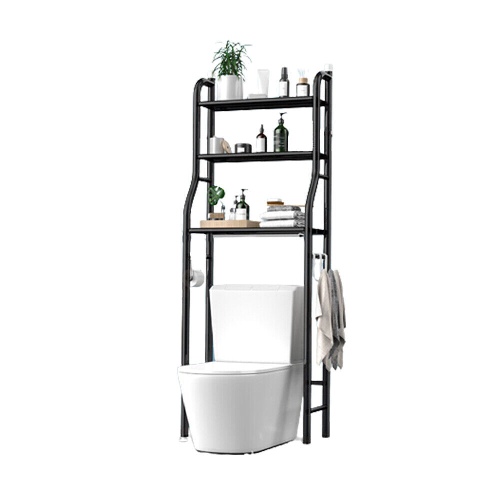US Over The Toilet Storage Rack 3-Tier Metal Bathroom Shelf Space Saver Rack