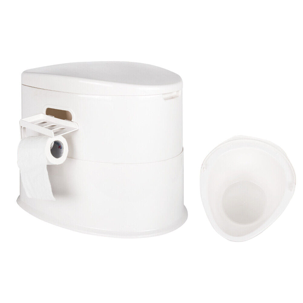 US 5L Portable Seat Toilet Home Potty Commode Travel Camping RV Accessories