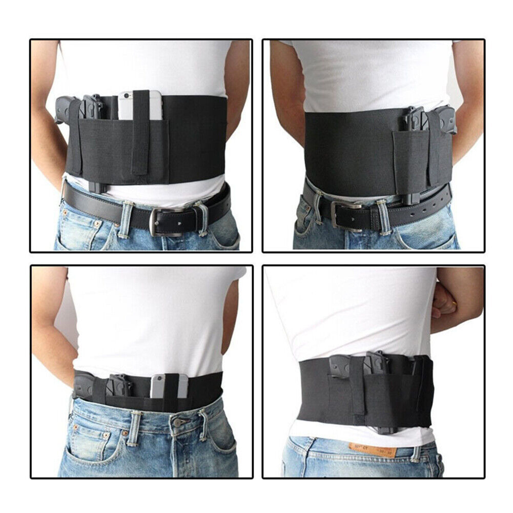 US Tactical Belly Band Holster Men's Waist Pistol Gun Pouch Carry Concealed