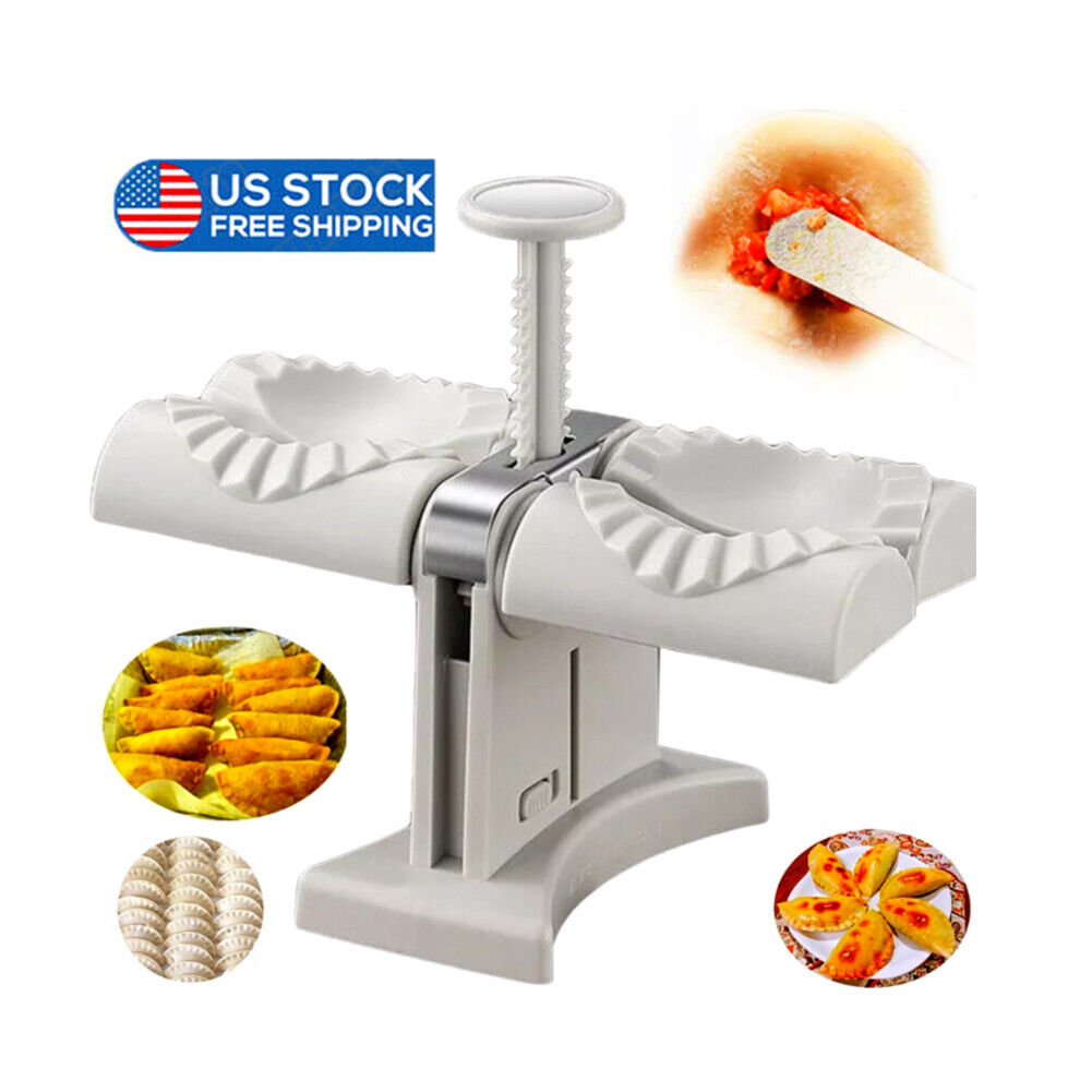 US 1-2 Pc Household Double Head Automatic Dumpling Maker Mould Wrapper Tools