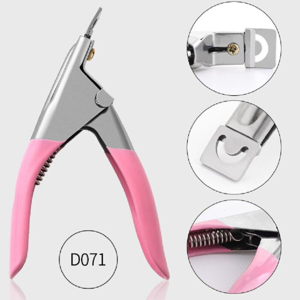 US 1-2 Pcs Nail Tip Clipper Acrylic Art Manicure Cutter U-shape Scissor U Edge
